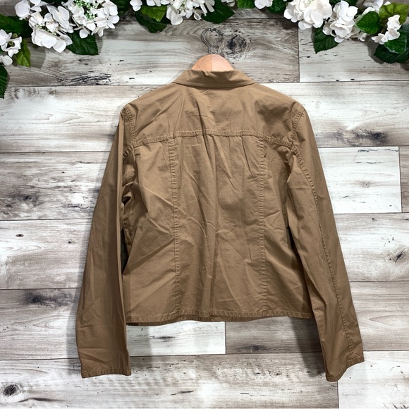 Sundance women's size 16 button down lightweight brown utility jacket minimalist - Picture 7 of 9